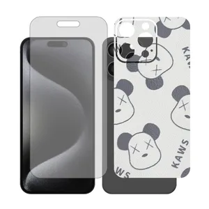 Glass Together model matte screen protector suitable for Apple iPhone 15 Pro Max mobile phone with cover sticker on the back of the phone