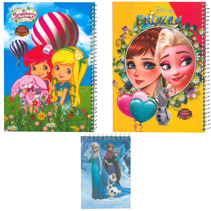 دفتر مدل دخترانه کد 80 G01 مجموعه 3 عددی