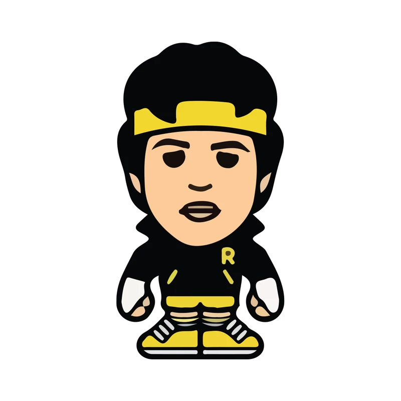 برچسب لپ تاپ پویا مارکت طرح راکی کد 1078