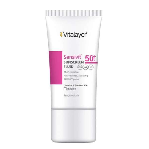 فلوئید ضد آفتاب بی رنگ ویتالیر spf 50 مدل 0128 مناسب پوست های حساس حجم 50 میلی لیتر فلوئید ضد آفتاب بی رنگ ویتالیر spf 50 مدل 0128 مناسب پوست های حساس حجم 50 میلی لیتر
