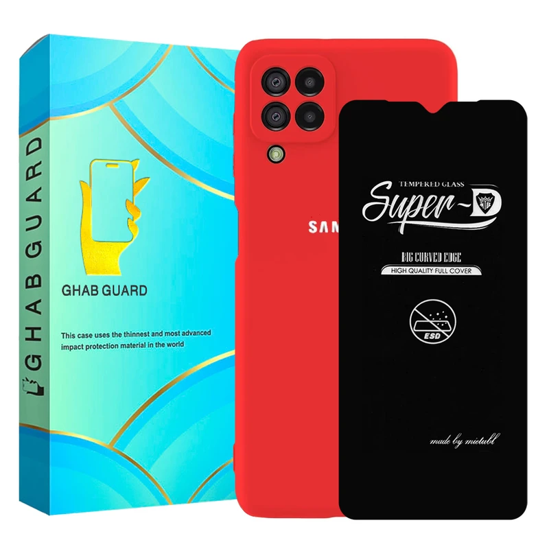 کاور قاب گارد مدل SILICONSUPERD مناسب برای گوشی موبایل سامسونگ Galaxy A12 / A12 Nacho / M12 به همراه محافظ صفحه نمایش