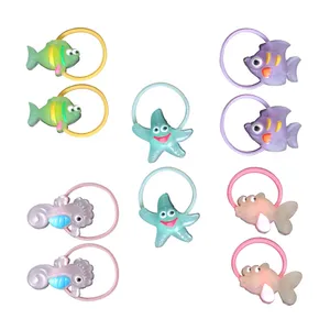 کش مو دخترانه مدل دریایی بسته 10 عددی