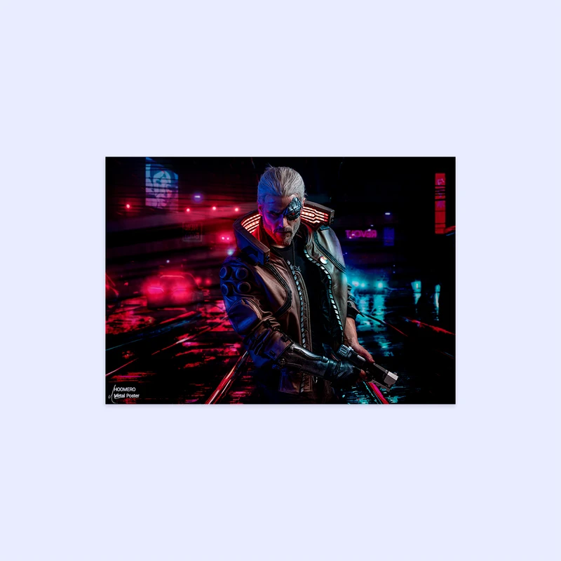 پوستر هومرو مدل فلزی طرح بازی سایبرپانک کد PS290