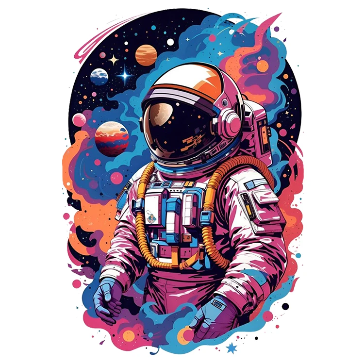 استیکر پارچه و لباس پاد آفرین مدل فضانورد کد DKST460