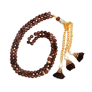 تسبیح مدل مروارید سنگی سه گل