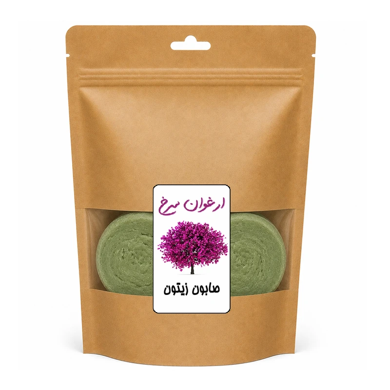 صابون زیتون ارغوان سرخ مدل 03 وزن 500 گرم بسته 2 عددی