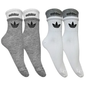 جوراب ورزشی ساق بلند زنانه مدل دوکش کد ADTW بسته 2 عددی