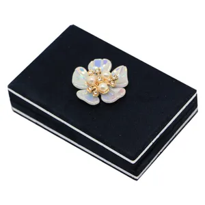 جعبه جواهرات مدل مخملی گل کد BCB004