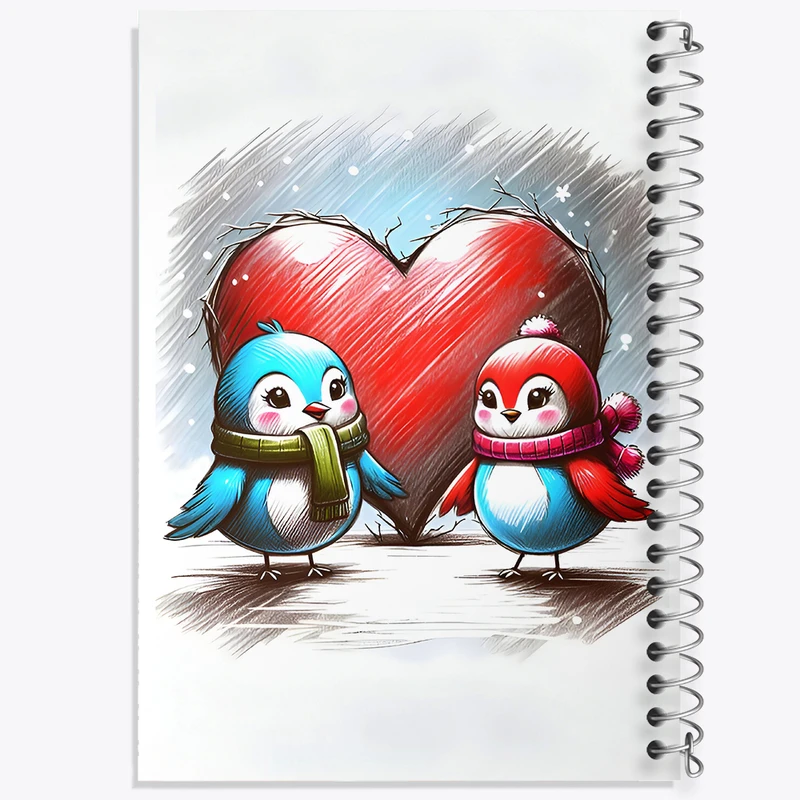 دفتر نقاشی 50 برگ خندالو طرح دو پرنده ی عاشق کد F7861