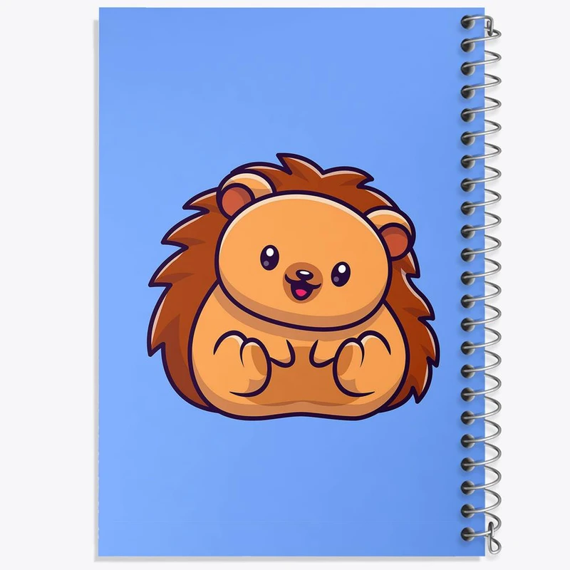 دفتر شطرنجی 50 برگ خندالو طرح حیوانات بامزه جوجه تیغی کد 29643