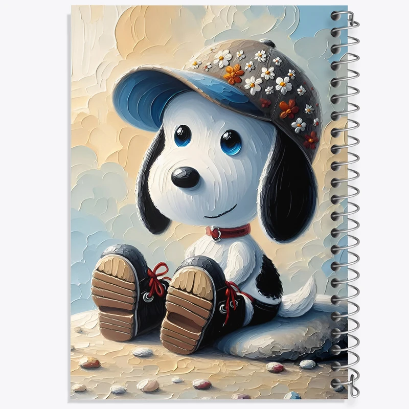 دفتر شطرنجی 50 برگ خندالو طرح اسنوپی (Snoopy) کد N5134