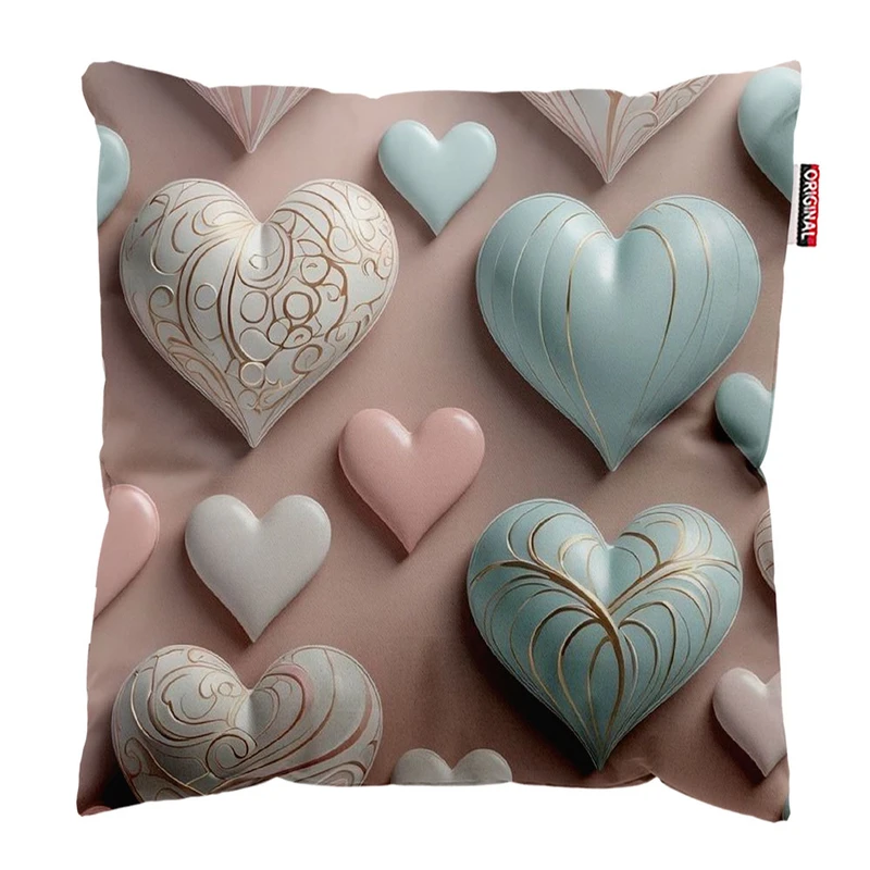  کوسن پاد آفرین طرح قلب کد 3185 سایز 30*30 سانتی متر