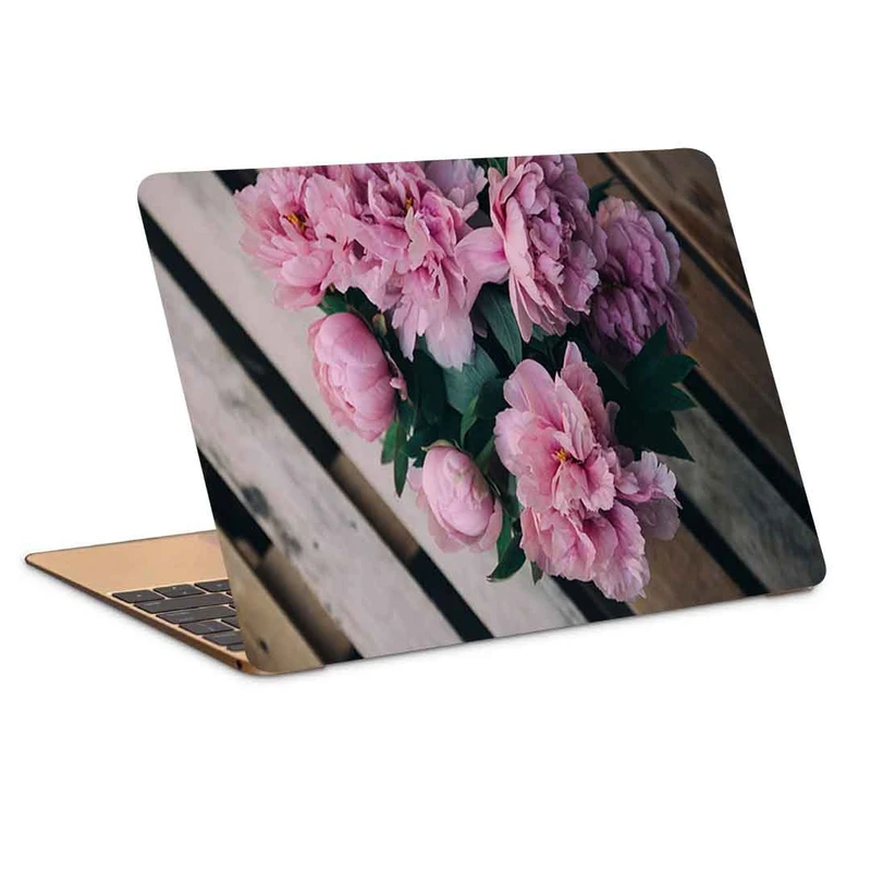 استیکر لپ تاپ طرح peonies flowers bouquet pink کد P-894 مناسب برای لپ تاپ 15.6 اینچ