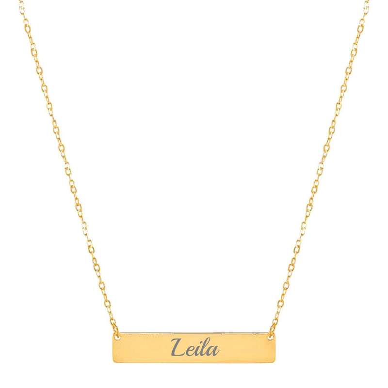 گردنبند طلا 18 عیار زنانه لیردا مدل اسم لیلا