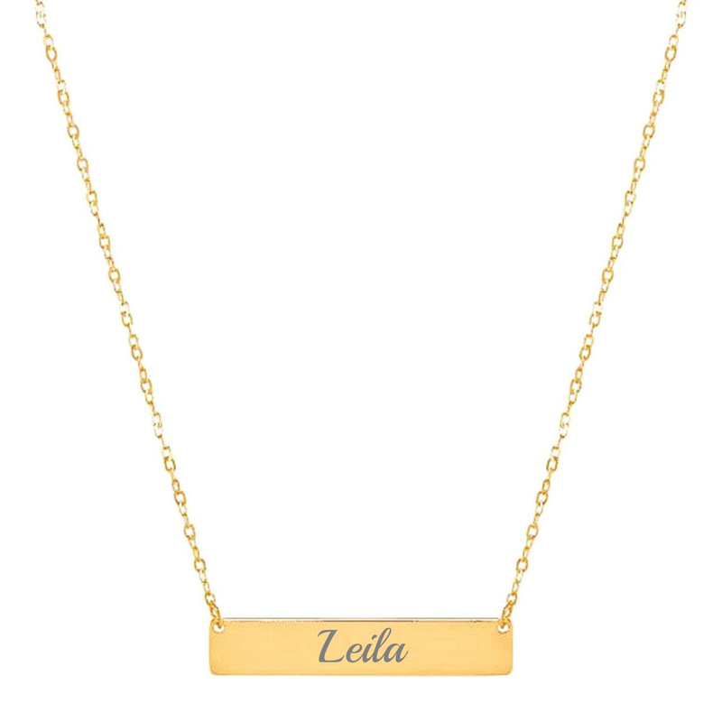 گردنبند طلا 18 عیار زنانه لیردا مدل اسم لیلا