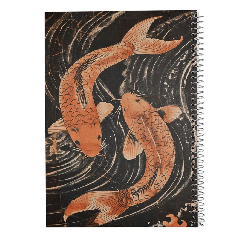 دفتر ژورنال نویسی 50 برگ مدوپد مدل نقطه ای طرح ماهی کد DF16005