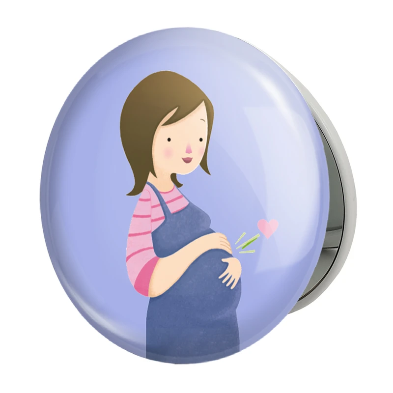 آینه جیبی خندالو طرح بارداری مدل تاشو کد 26691 