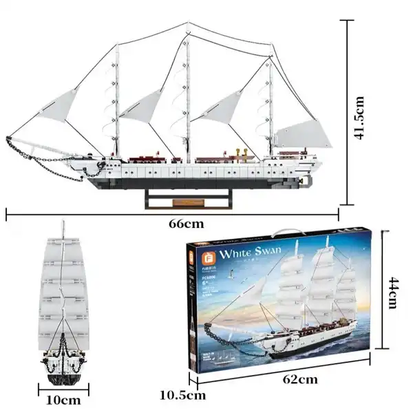 ساختنی طرح کشتی بادبانی مدل White Swan کد FC6006
