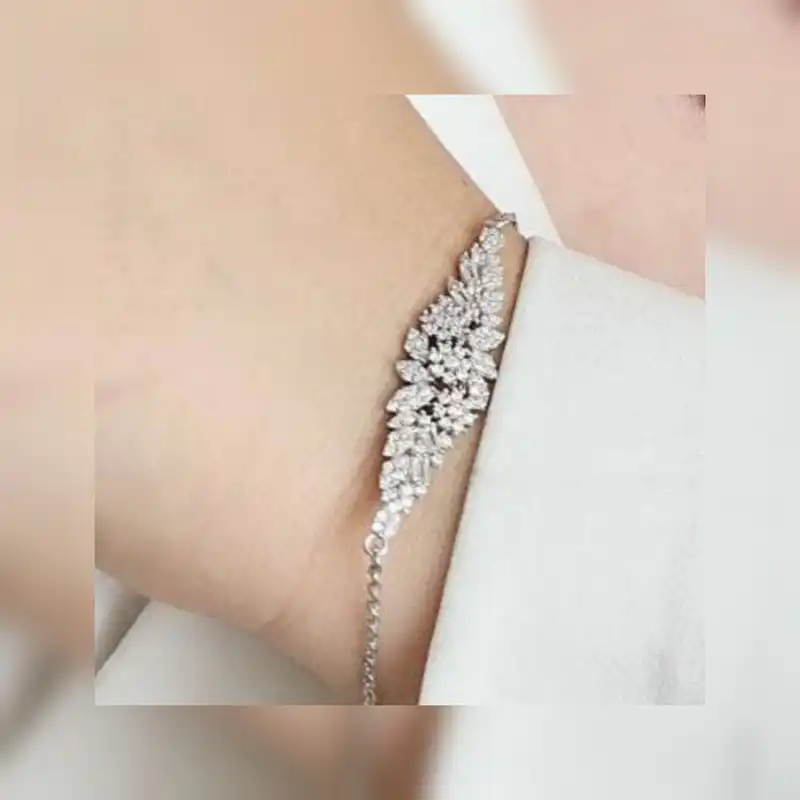 نیم ست نقره زنانه مدل فلاور و برگ BS 62