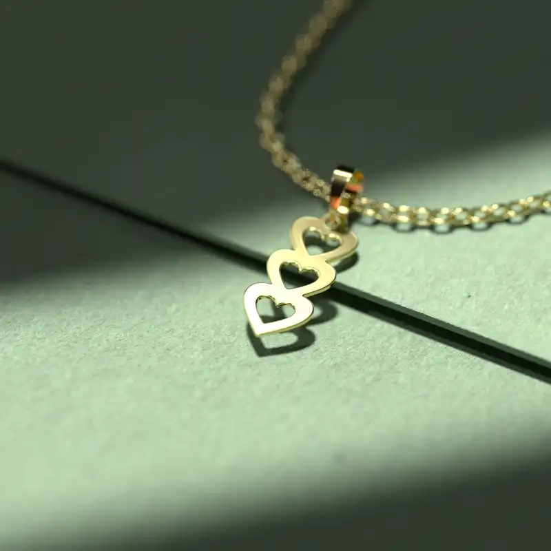 گردنبند طلا 18 عیار زنانه مدوپد مدل طرح قلب کد MM1091