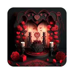 زیر لیوانی کاکتی مدل عاشقانه کد mp10374