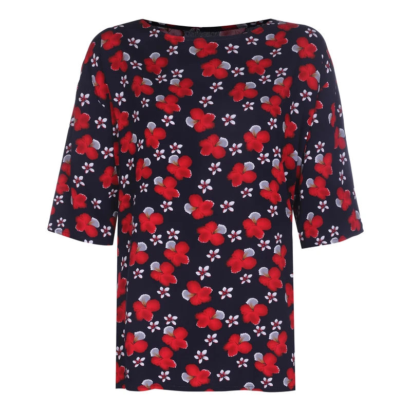 تی‌شرت آستین کوتاه زنانه پژواک مدل گلدار نخی کد 1029gh