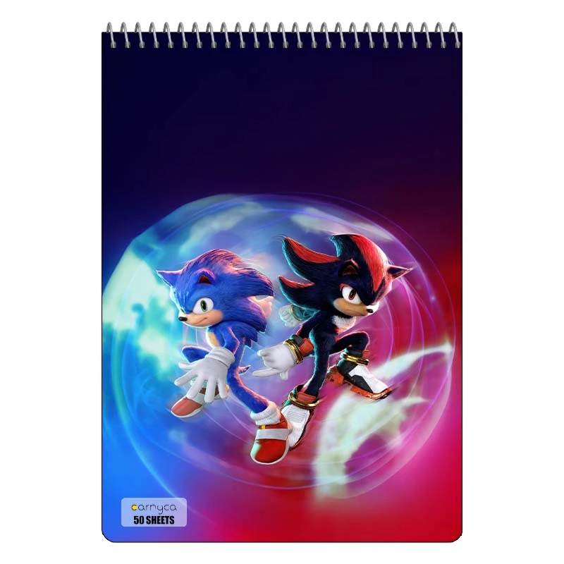دفتر نقاشی 50 برگ سیمی کارنیکا طرح سونیک Sonic کد 72457