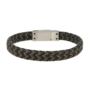 دستبند مردانه مدل ورسا چرم طبیعی کد 3977