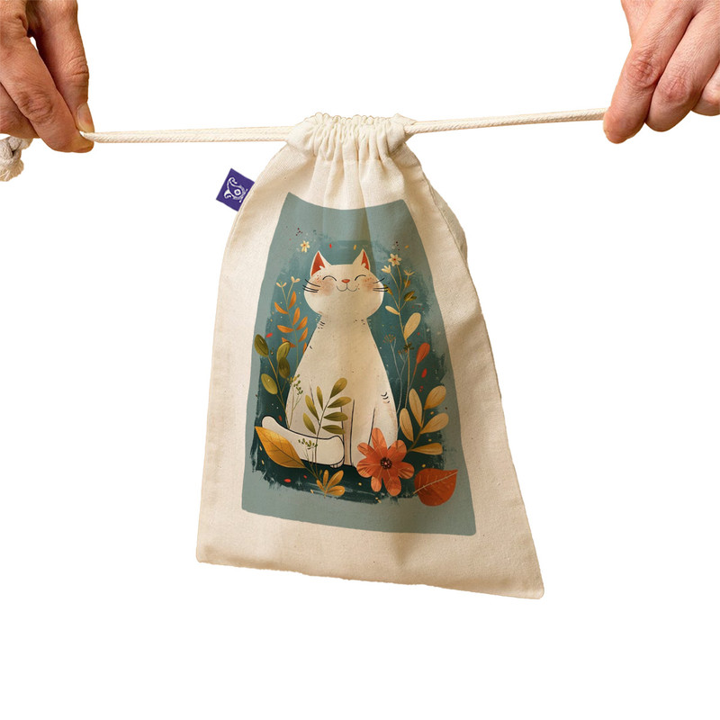 کیسه نان و سبزی ترمه طراحان ایده مدل گربه خوشحال کد strm1070 - M