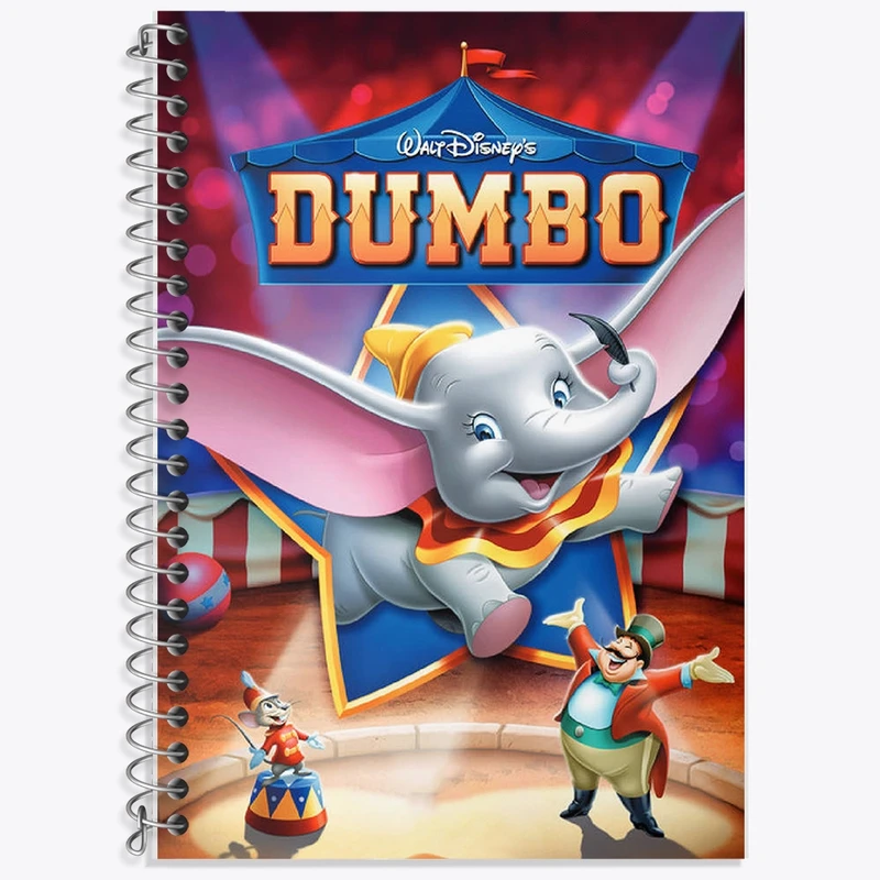 دفتر زبان 50 برگ خندالو مدل دو خط طرح دامبو (Dumbo) کد F2085