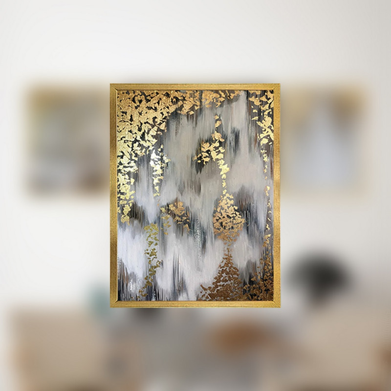 تابلو بکلیت طرح مدرن طلایی گوزن و مهتاب مدل T-721 مجموعه 3 عددی