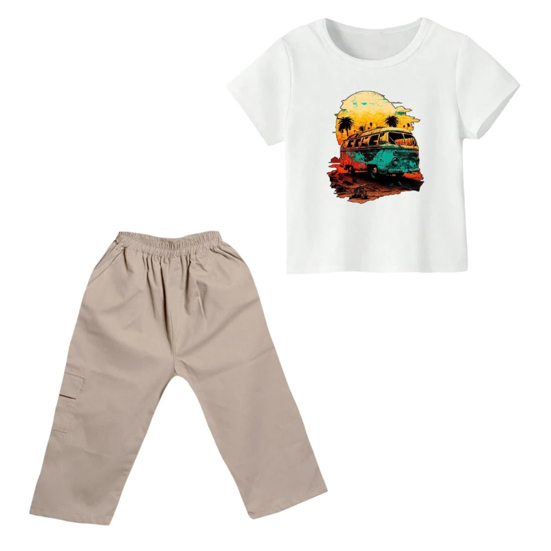 ست تی شرت و شلوارک پسرانه مدل فولوکس کد۲