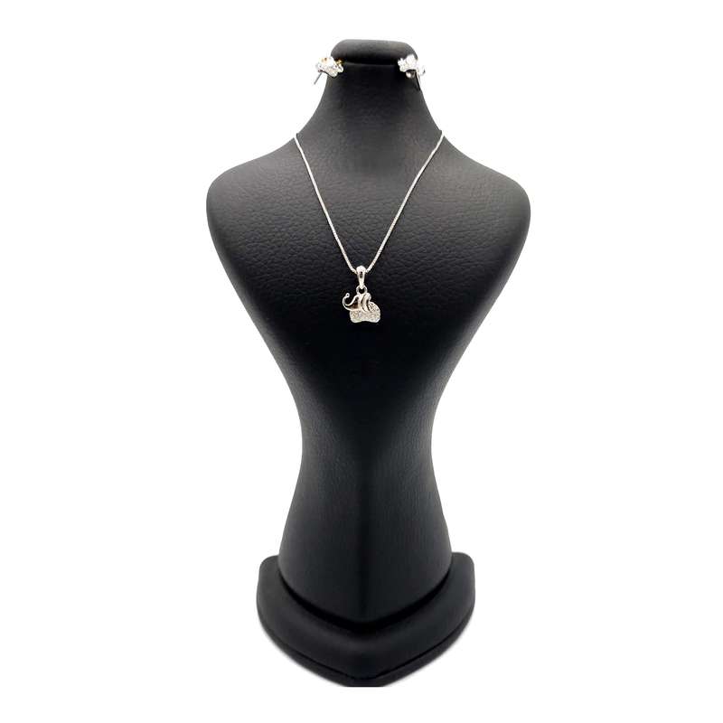 نیم ست نقره زنانه مدل فیل کد 1000223 نیم ست نقره زنانه مدل فیل کد 1000223