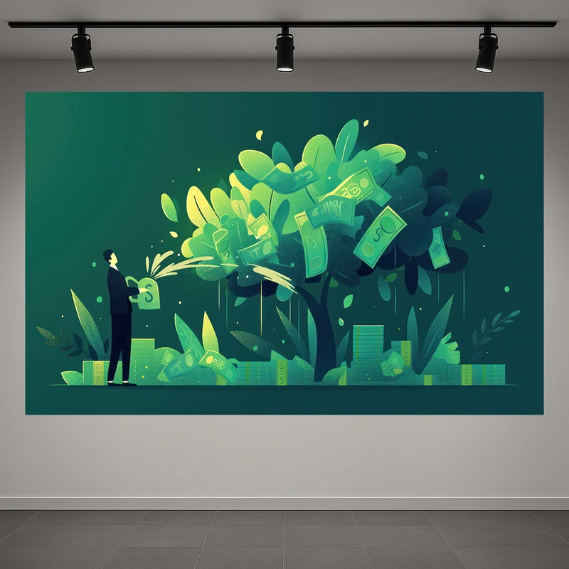 پوستر طرح پول مدل رشد ثروت کد PD1311125