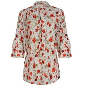 بلوز آستین سه ربع زنانه مدل 358426301