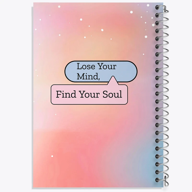 دفتر مشق 100 برگ خندالو طرح Lose Your Mind Find Your Soul کد N2337