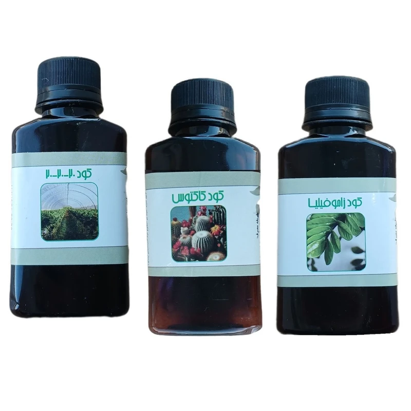 کود مایع کامل سه بیست و کود زاموفیلیا و کاکتوس مدل life drop حجم 110 میلی لیتر بسته 3 عددی