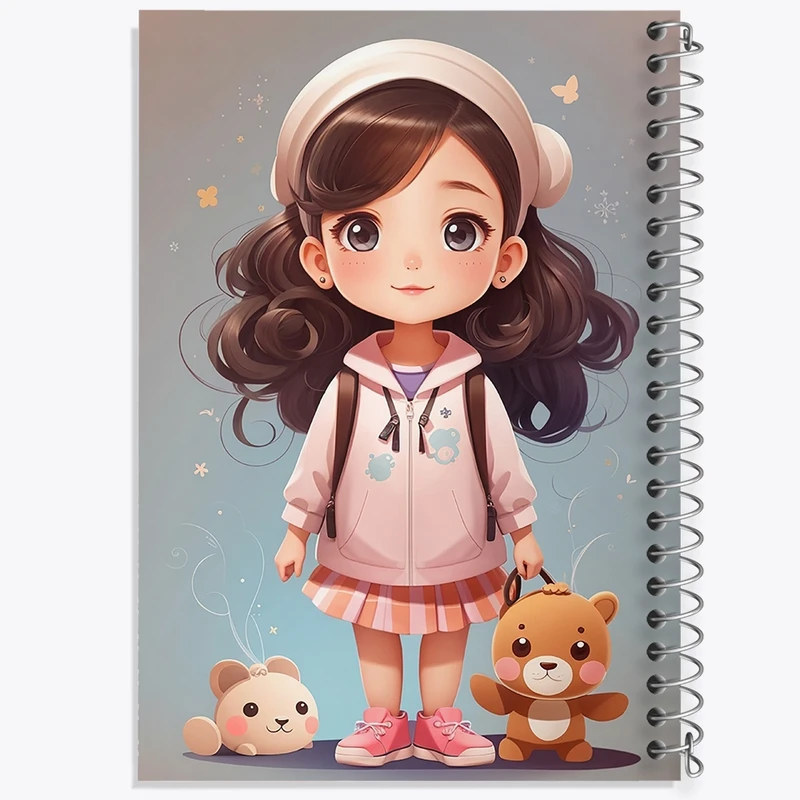 دفتر مشق 50 برگ خندالو طرح دخترانه کد F2099