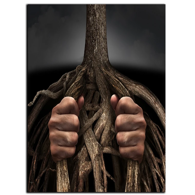 تابلو شاسی بکلیت طرح ریشه و قفس مدل SH-S859