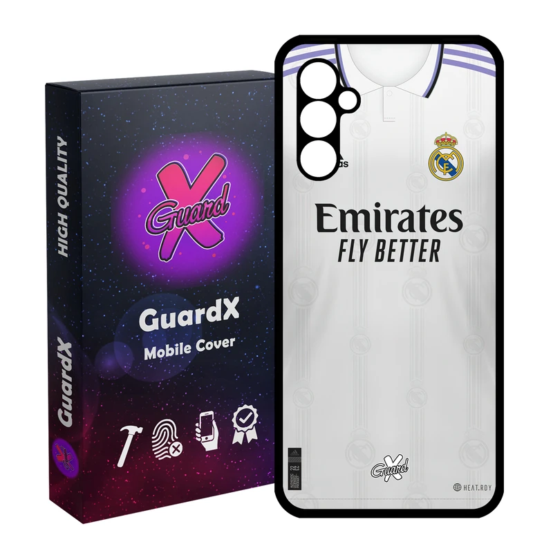 کاور گارد ایکس طرح رئال مادرید مدل Glass10465 مناسب برای گوشی موبایل سامسونگ Galaxy A24/A24 4G/M34 5G