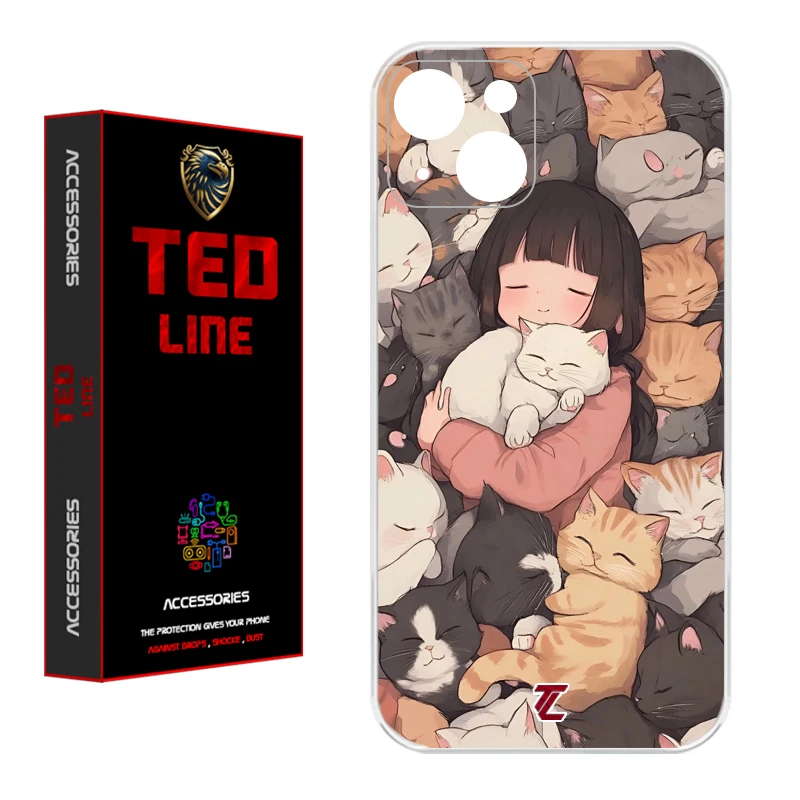 کاور تدلاین طرح گربه کد 1171 مناسب برای گوشی موبایل اپل Iphone 13 / 14