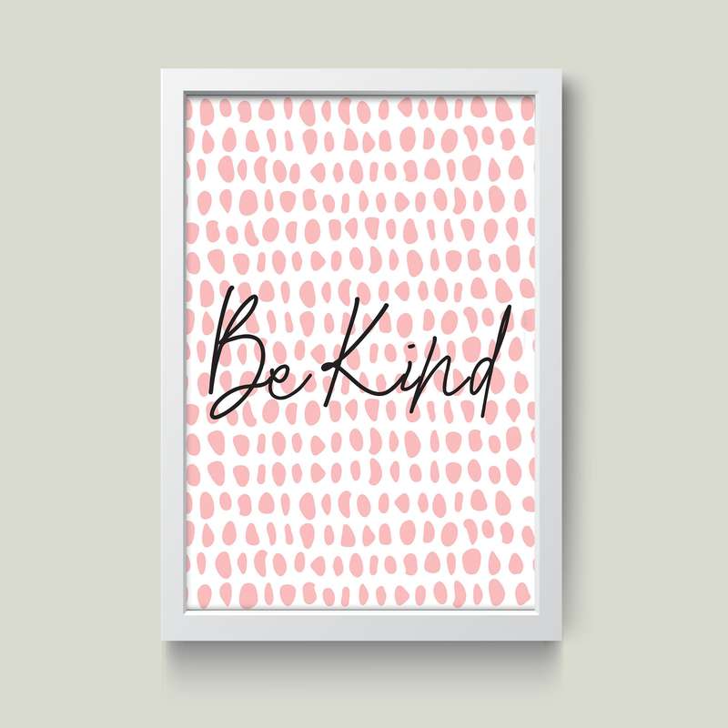 تابلو مدل مینیمال Be kind کد m2567-w