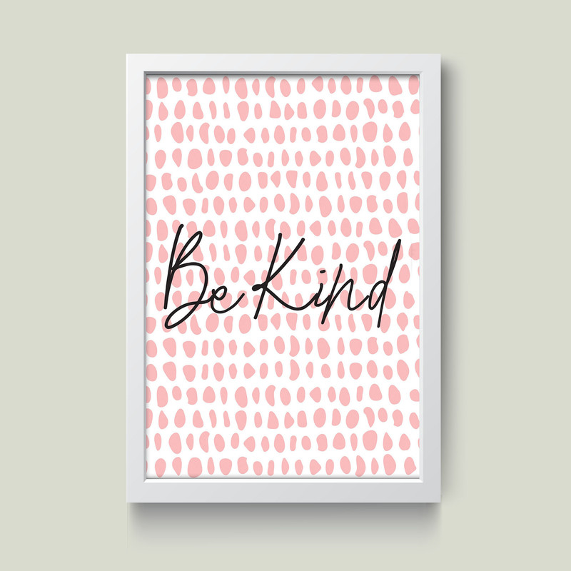 تابلو مدل مینیمال Be kind کد m2567-w