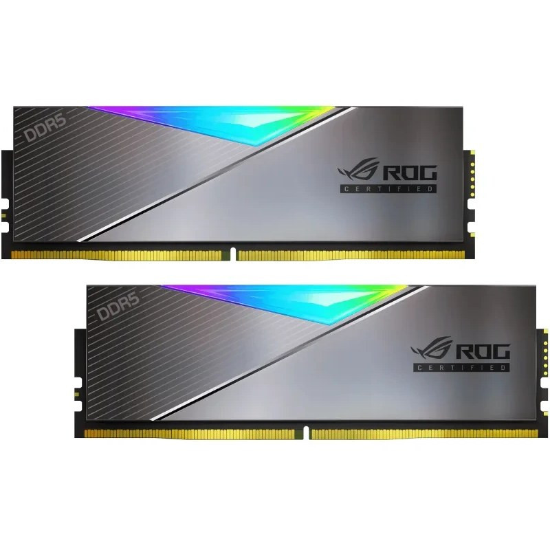 رم دسکتاپ DDR5 دو کاناله 6600 مگاهرتز CL32 ای دیتا ایکس پی جی مدل Lancer RGB ROG Certified ظرفیت 32 گیگابایت