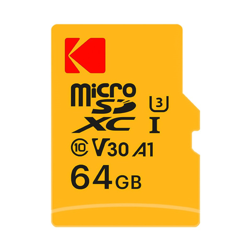 کارت حافظه microSDXC کداک مدل ULTRA PERFORMANCE کلاس 10 استاندارد UHS-I U3 V30 A1 سرعت 100MBps ظرفیت 64 گیگابایت به همراه آداپتورSD