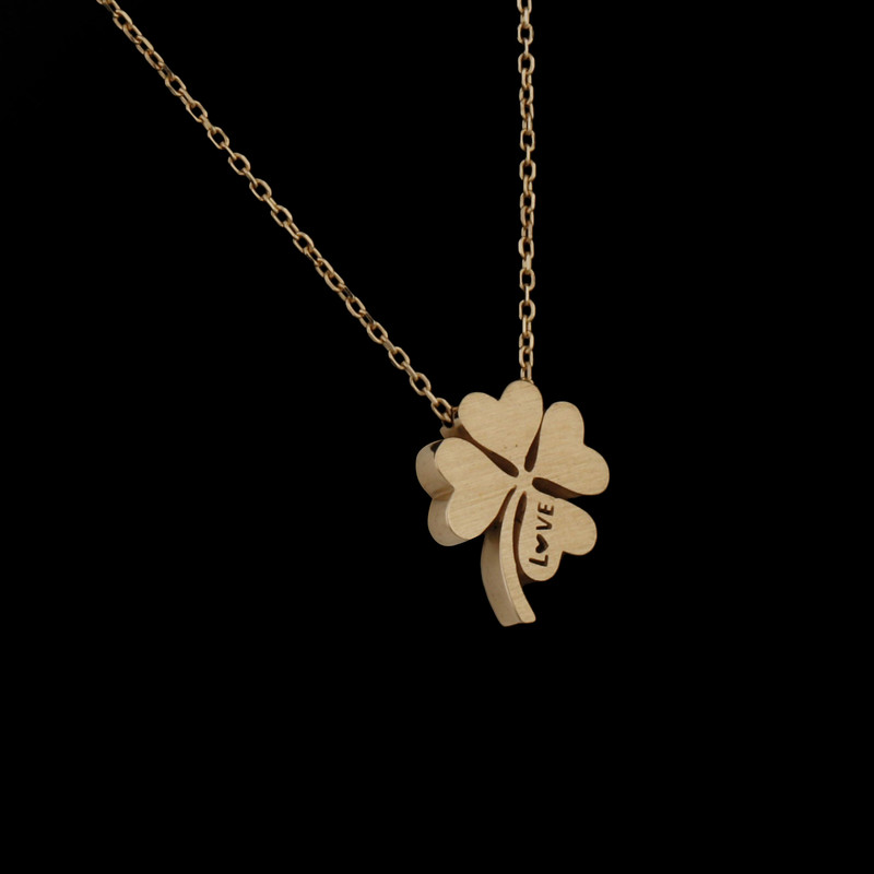 گردنبند طلا 18 عیار زنانه مایا ماهک مدل MM1831 طرح شبدر 4پر نماد شانس