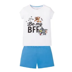 ست تی شرت و شلوارک دخترانه مدل تام و جری کد 8308434