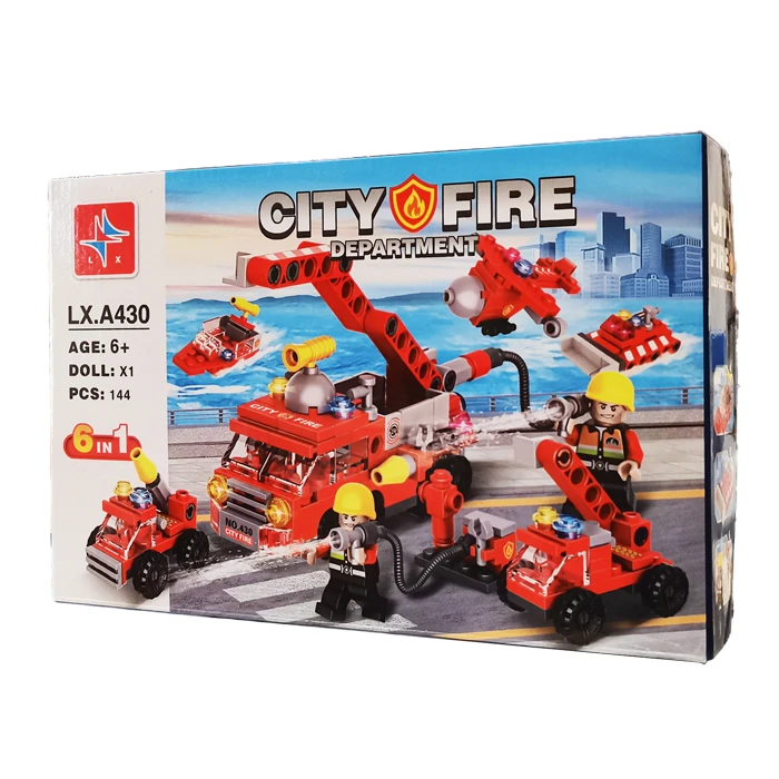 ساختنی 144 تکه مدل ماشین آتش نشانی