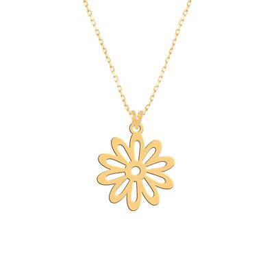 گردنبند طلا 18 عیار زنانه فرشته مدل گل WNLZ-000235