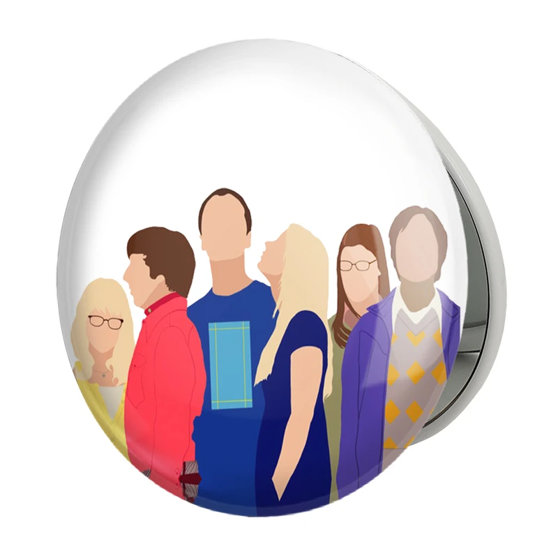 آینه جیبی خندالو طرح سریال تئوری بیگ بنگ The Big Bang Theory مدل تاشو کد 13307 